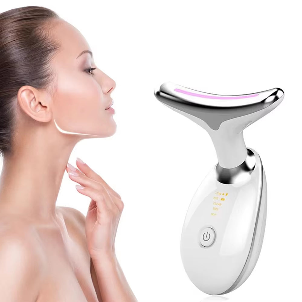 Neck Face Lifter Ems Neck Face Lifting Massager Skin Tighten Device Led Photon Therapy anti Wrinkle Double Chin Remover